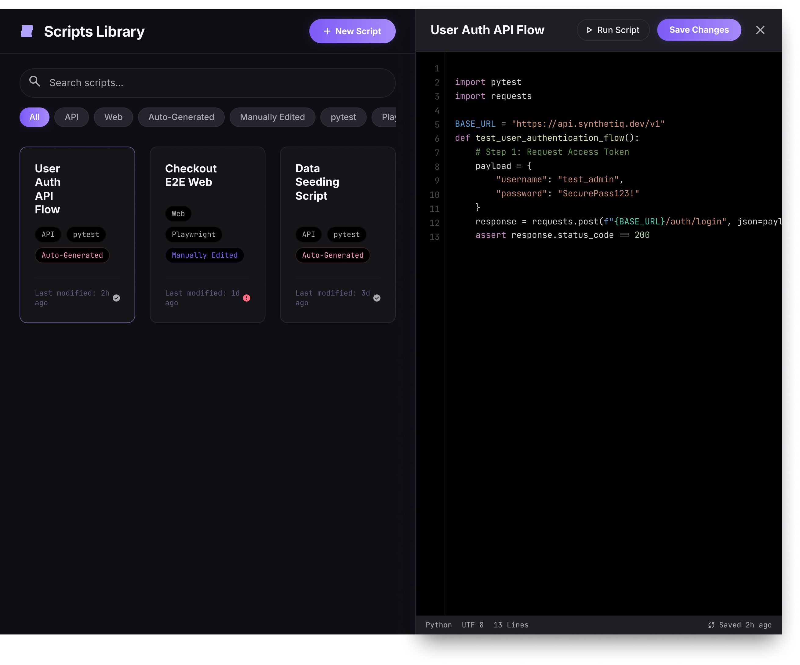 Test Scripts Library